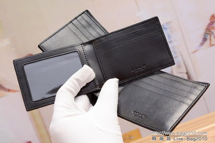 COACH蔻馳 原廠原單 男款短錢包 75003  Chz1319